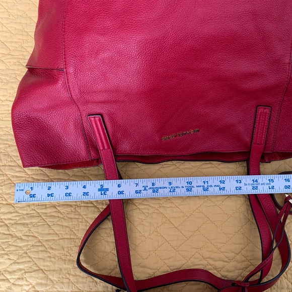 Michael Kors Large Leather Red Tote with Tassels - Picture 11 of 16